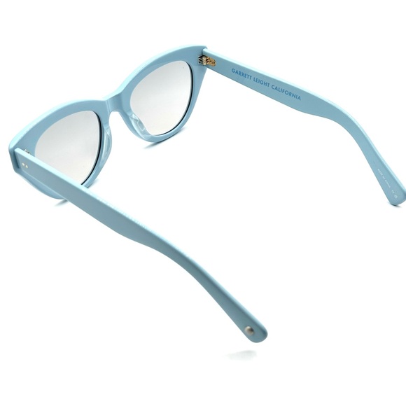 Garrett Leight GLCO Women's Dottie Poblu Powder Blue Cat Eye Sunglasses New - Picture 4 of 5